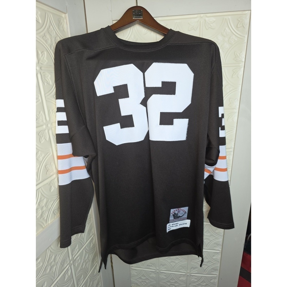 Mitchell & Ness Jim Brown Cleveland Browns 1965 Throwback Jersey 32 Mens 48 XL